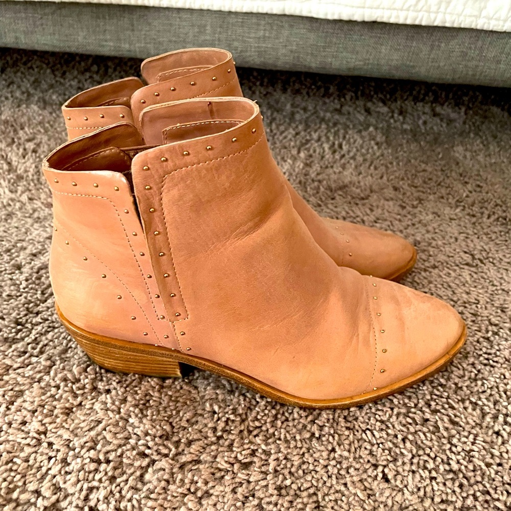 Gold studded Joie bootie